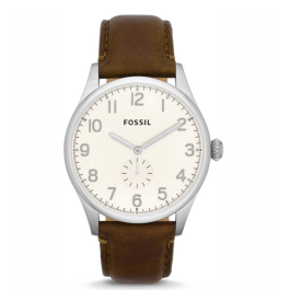 Watch strap Fossil FS4851 Leather Brown 22mm